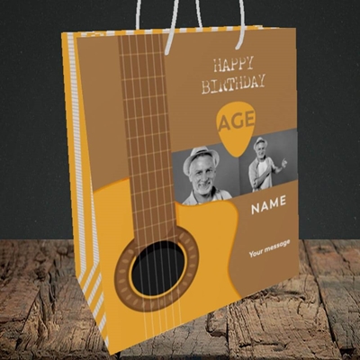 Picture of Acoustic Age, Birthday Design, Medium Portrait Gift Bag
