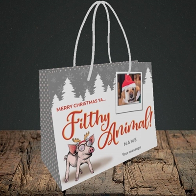 Picture of Ya Filthy Animal, Christmas Design, Small Landscape Gift Bag