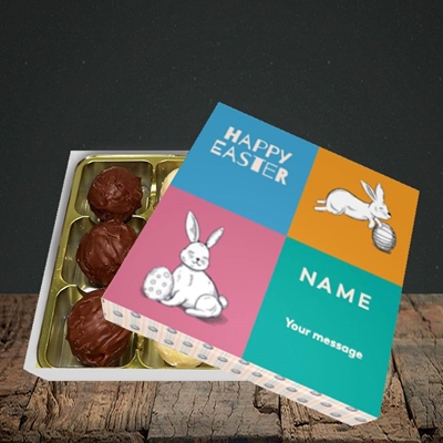Picture of 4 Colour Bunnies(Without Photo), Easter Design, Choc 9