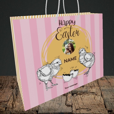 Picture of Little Chicks, Easter Design, Medium Landscape Gift Bag