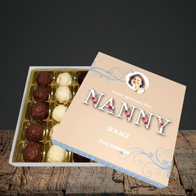 Picture of Nanny Floral Letters, Mother's Day Design, Choc 25