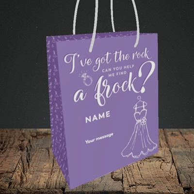 Picture of Got The Rock(Without Photo), Wedding Design, Small Portrait Gift Bag
