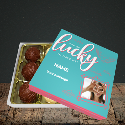 Picture of Lucky To Have Me, Valentine Design, Choc 9