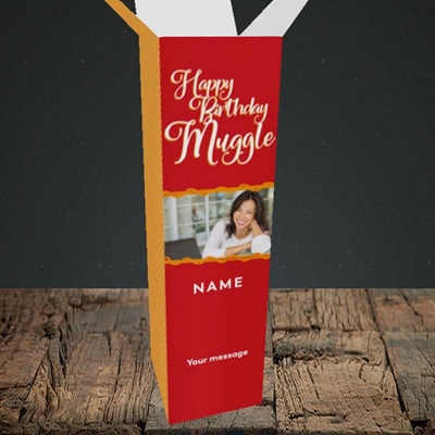 Picture of Muggle, Birthday Design, Upright Bottle Box