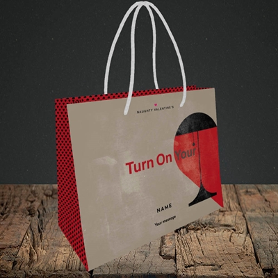 Picture of Turn On Your Red Light (Without Photo), Valentine's Design, Small Landscape Gift Bag