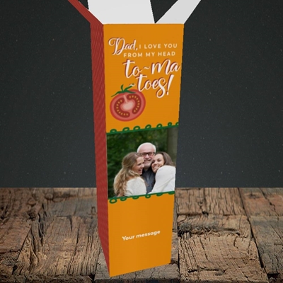 Picture of Tomatoes, Father's Day Design, Upright Bottle Box