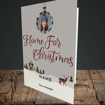 Picture of Home For Christmas, Christmas Design, Portrait Greetings Card