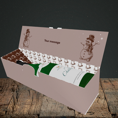 Picture of Snowman Like You(Without Photo), Christmas Design, Lay-down Bottle Box