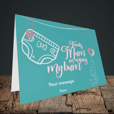 Picture of Wiping My Bum(Without Photo), Mother's Day Design, Landscape Greetings Card