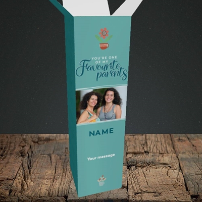 Picture of Favourite Parents, Mother's Day Design, Upright Bottle Box
