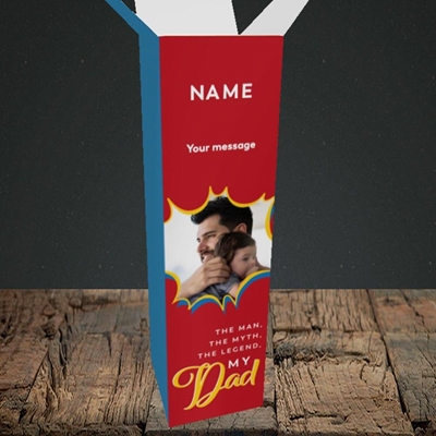 Picture of Man, Myth, Legend, Father's Day Design, Upright Bottle Box