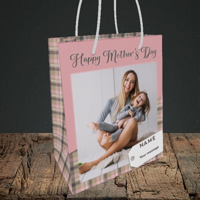 Picture of 1. Large Photo(Chequer), Mother's Day Design, Small Portrait Gift Bag