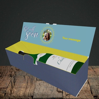 Picture of Sun & Flowers, Get Well Soon Design, Lay-down Bottle Box