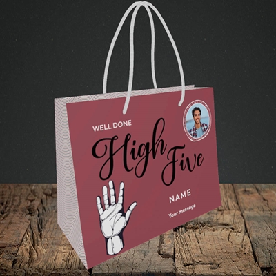 Picture of Well Done High Five, Celebration Design, Small Landscape Gift Bag