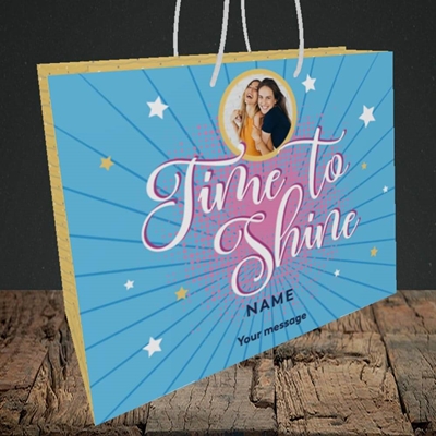 Picture of Time To Shine, Good Luck Design, Medium Landscape Gift Bag