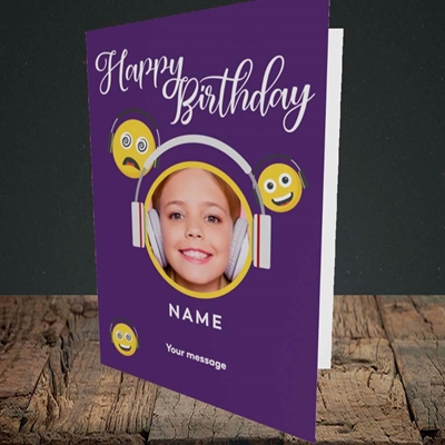 Picture of Smileys, Birthday Design, Portrait Greetings Card