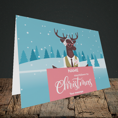 Picture of Countdown(Without Photo), Christmas Design, Landscape Greetings Card