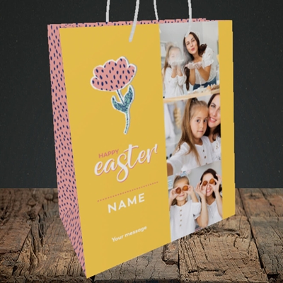 Picture of Easter Flower, Easter Design, Medium Portrait Gift Bag