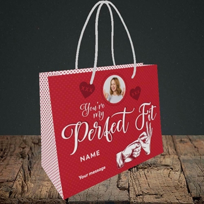 Picture of Perfect Fit, Valentine's Design, Small Landscape Gift Bag