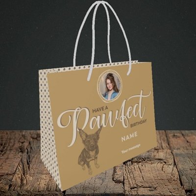 Picture of Pawfect, Birthday Design, Small Landscape Gift Bag