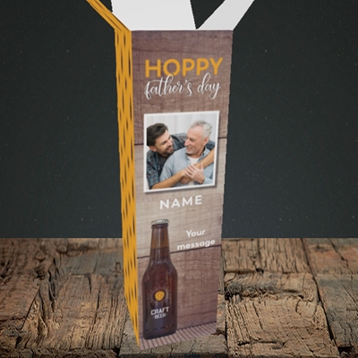 Picture of Hoppy, Father's Day Design, Upright Bottle Box