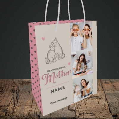 Picture of Wonderful Mother, Mother's Day Design, Small Portrait Gift Bag