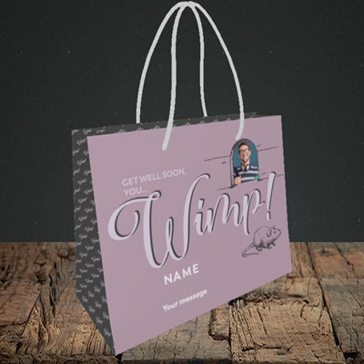 Picture of Wimp!, Get Well Soon Design, Small Landscape Gift Bag