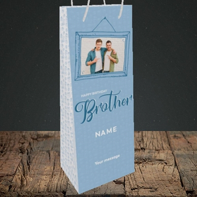 Picture of Brother, Birthday Design, Bottle Bag