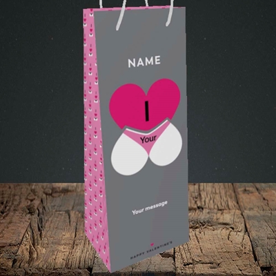 Picture of I Love Your Bum(Without Photo), Valentine's Design, Bottle Bag