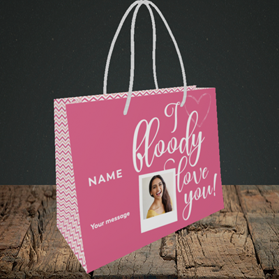 Picture of I Bloody Love You, Valentine's Design, Small Landscape Gift Bag