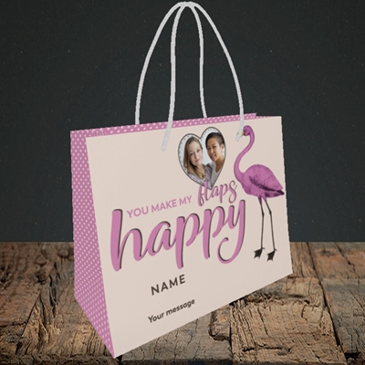 Picture of Happy Flaps, Valentine's Design, Small Landscape Gift Bag