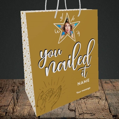Picture of Nailed It, Graduation Design, Medium Portrait Gift Bag