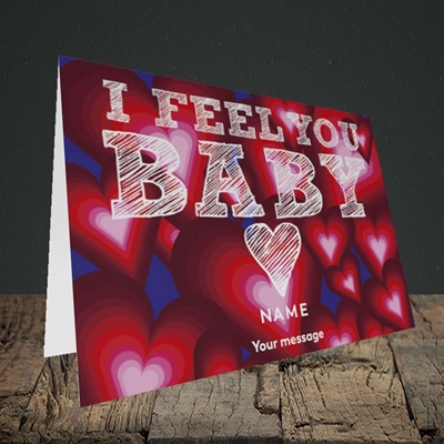 Picture of I Feel You Baby(Without Photo), Valentine's Design, Landscape Greetings Card