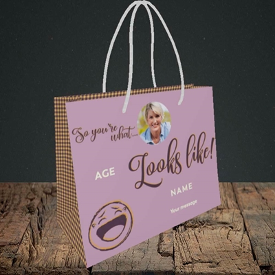 Picture of So You're What(Pink), Birthday Design, Small Landscape Gift Bag