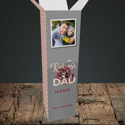 Picture of Kick-Ass Dad, Father's Day Design, Upright Bottle Box
