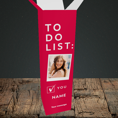 Picture of To Do List, Valentine's Design, Upright Bottle Box