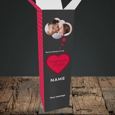 Picture of Inappropriate Thoughts, Valentine's Design, Upright Bottle Box