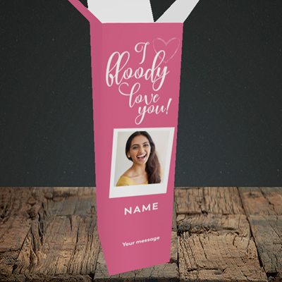 Picture of I Bloody Love You, Valentine's Design, Upright Bottle Box