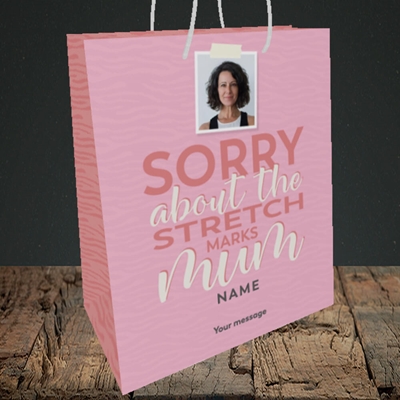 Picture of Stretch Marks, Mother's Day Design, Medium Portrait Gift Bag