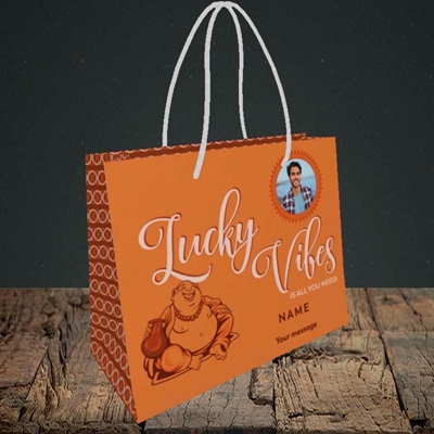 Picture of Lucky Vibes, Good Luck Design, Small Landscape Gift Bag