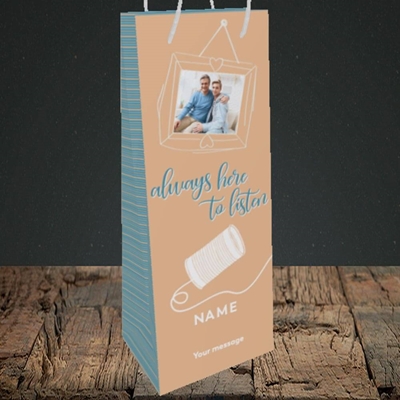 Picture of Always Here, Thinking of You Design, Bottle Bag
