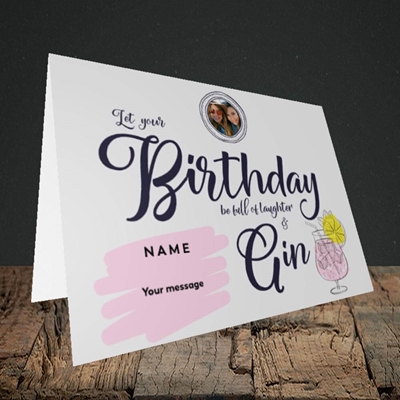 Picture of Birthday Full Of Gin, Birthday Design, Landscape Greetings Card