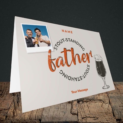 Picture of Stout-standing Father, Father's Day Design, Landscape Greetings Card
