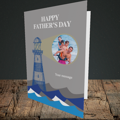 Picture of Lighthouse, Father's Day Design, Portrait Greetings Card