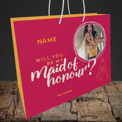 Picture of Maid Of Honour, Wedding Design, Medium Landscape Gift Bag
