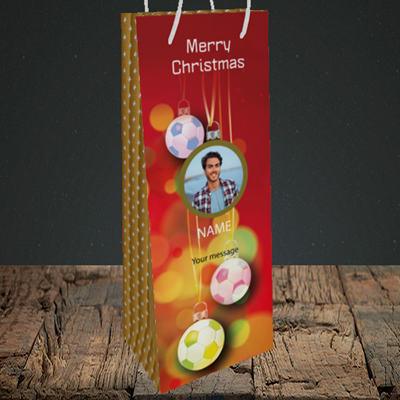 Picture of Christmas Baubles, Bottle Bag