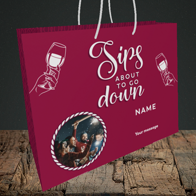Picture of About To Go Down, New Year Design, Medium Landscape Gift Bag