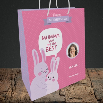 Picture of Mummy You Are The Best Bunny, Medium Portrait Gift Bag