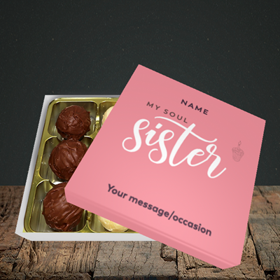 Picture of Soul Sister, (Without Photo) Birthday Design, Choc 9