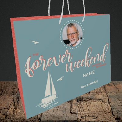 Picture of Forever Weekend, Retirement Design, Medium Landscape Gift Bag